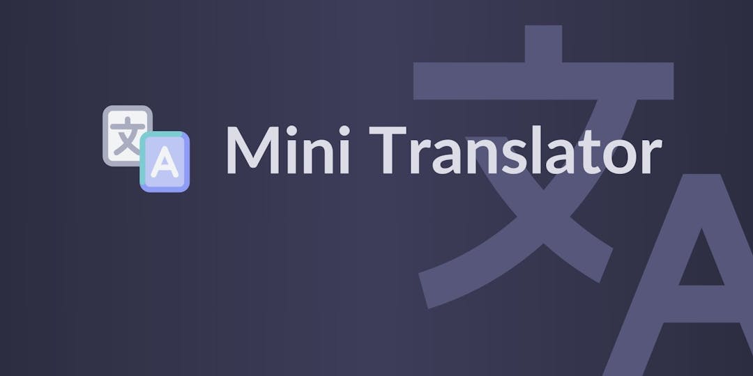 Mini Translator banner